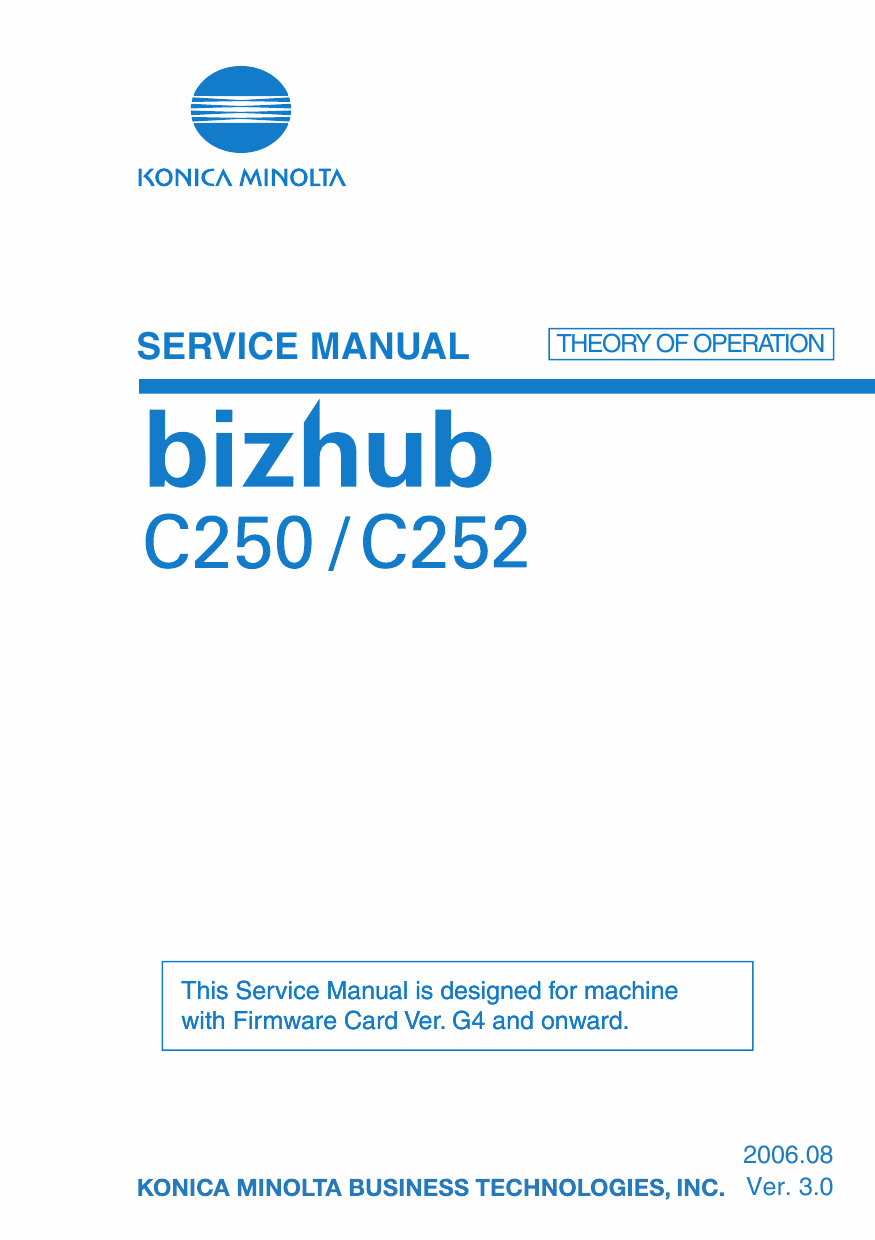 Konica-Minolta bizhub C250 C252 THEORY-OPERATION Service Manual-1